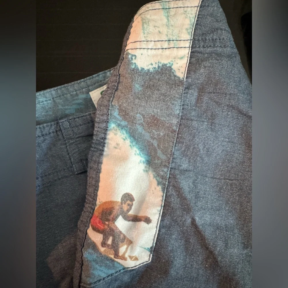 Original Jams Surf Line Hawaii Navy Board Shorts Size 28 Swim Trunks